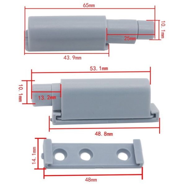 2sets Home Cabinet Door No Pull Handle Thick And Short Magnetic Bouncer - Image 3