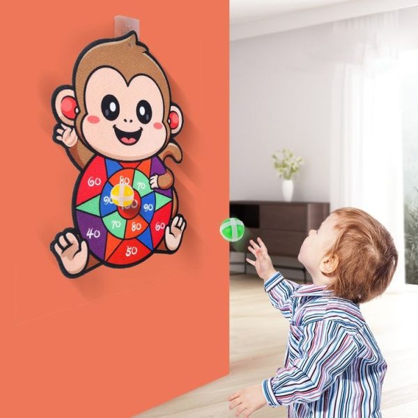 Cartoon Sticky Ball Board Throwing Indoor and Outdoor Toys with 3 Balls, Style: Crocodile - Image 2