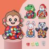 Cartoon Sticky Ball Board Throwing Indoor and Outdoor Toys with 3 Balls, Style: Crocodile - Image 3