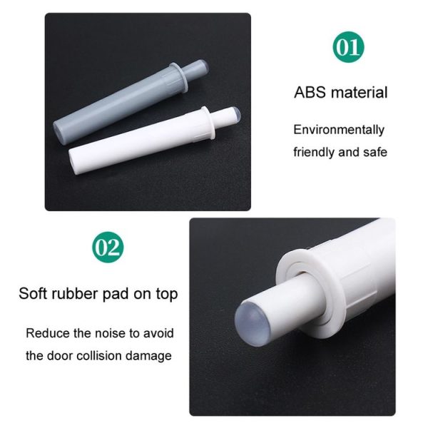 3pcs Cabinet Door Bouncing Anti-Collision Mute Cushion Damper (White) - Image 5