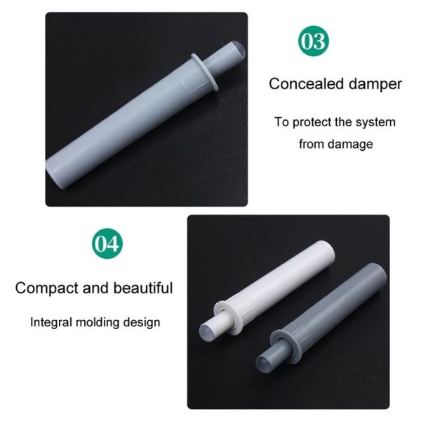 3pcs Cabinet Door Bouncing Anti-Collision Mute Cushion Damper (White) - Image 6