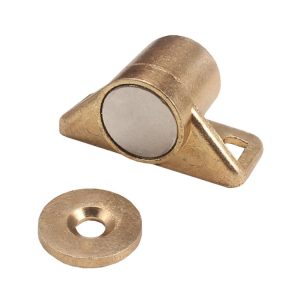 Household Cabinet Door Magnetic Suction Buckle Bumper Ball Adhesive Coupler (Gold)