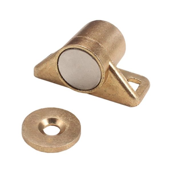 Household Cabinet Door Magnetic Suction Buckle Bumper Ball Adhesive Coupler (Gold)