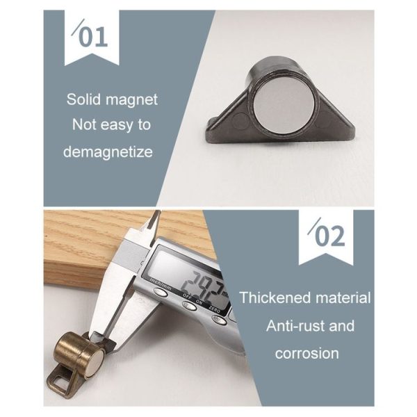 Household Cabinet Door Magnetic Suction Buckle Bumper Ball Adhesive Coupler (Gold) - Image 4