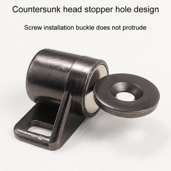 Household Cabinet Door Magnetic Suction Buckle Bumper Ball Adhesive Coupler (Gold) - Image 5