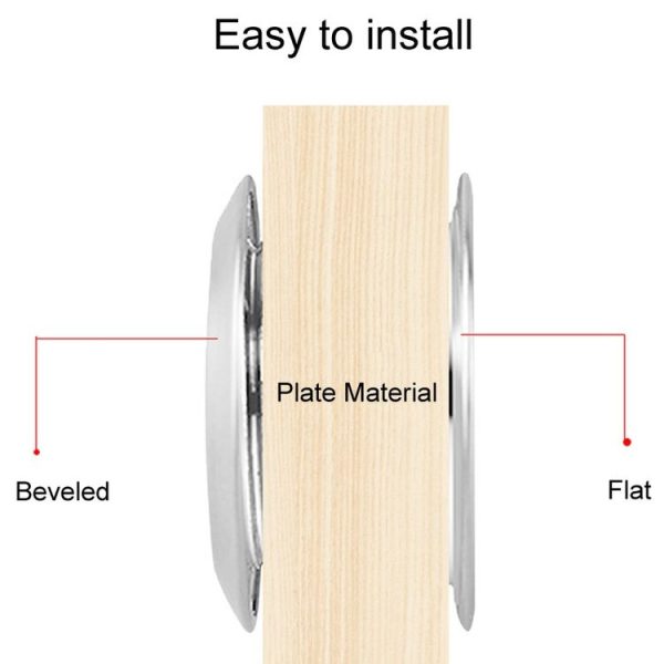 3pcs 35mm Furniture Cabinet Cooling Stainless Steel Double Sided Ventilation Hole Decorative Cover - Image 3