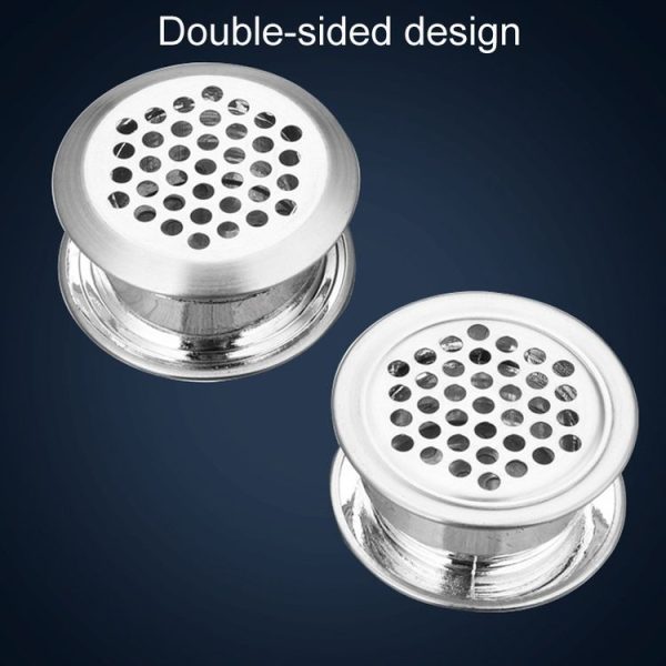 3pcs 35mm Furniture Cabinet Cooling Stainless Steel Double Sided Ventilation Hole Decorative Cover - Image 4
