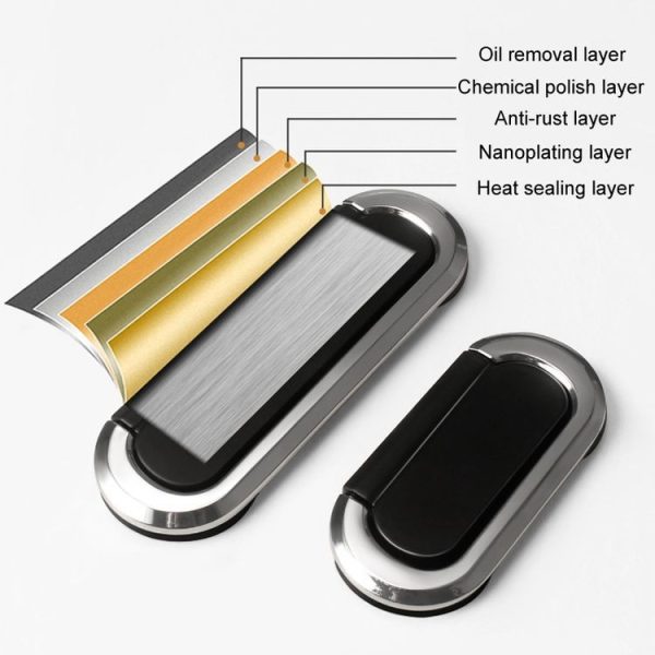 Simple Household Cabinet Drawer Hidden Flat Pull Handle, Color: Gold+White - Image 4
