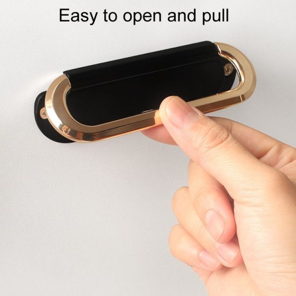 Simple Household Cabinet Drawer Hidden Flat Pull Handle, Color: Gold+White - Image 5