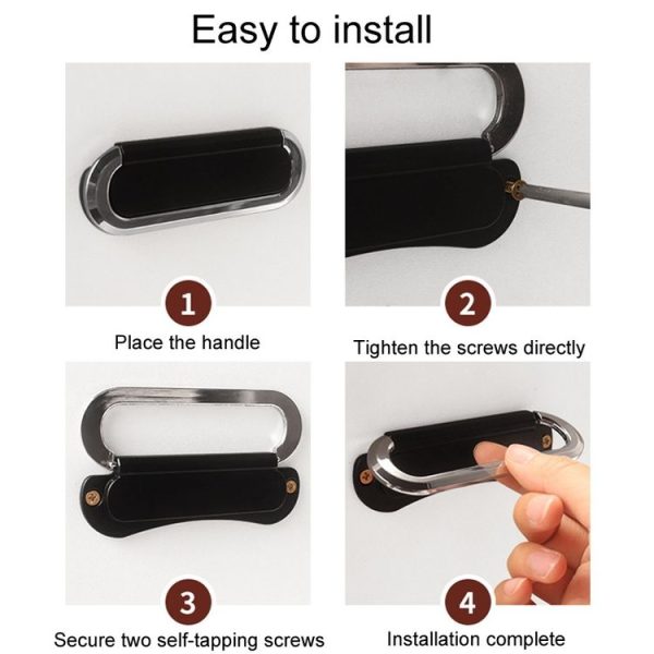 Simple Household Cabinet Drawer Hidden Flat Pull Handle, Color: Gold+White - Image 9