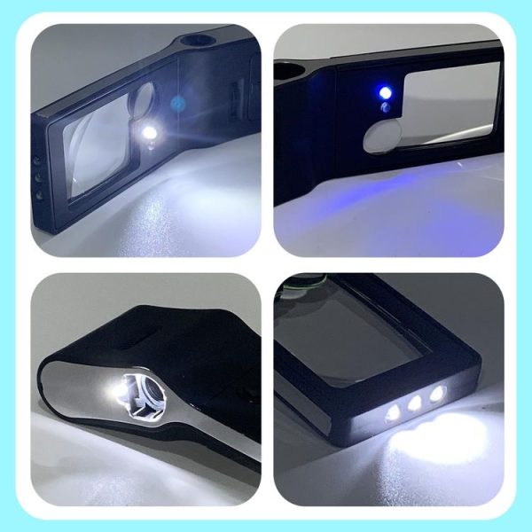 3X 10X Magnifier 55X Microscope Loupe With LED & UV Light - Image 5