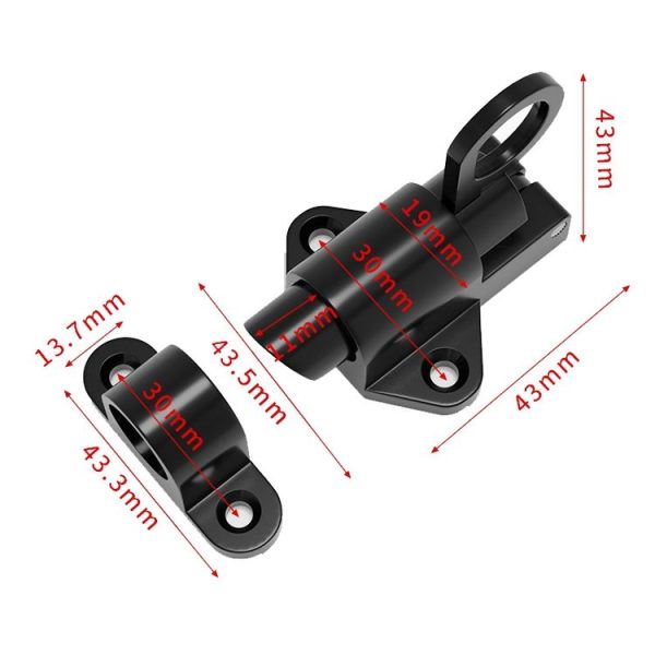 Solid Aluminum Alloy Plane Shape Spring Automatic Rebound Latch (White) - Image 3