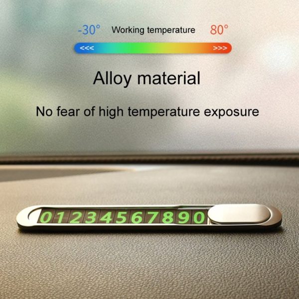 T1 Car Hidden Moving Phone Plate Vehicle Temporary Parking Number Board (Black) - Image 5