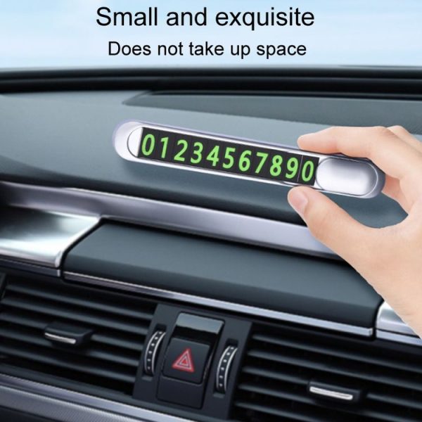 T1 Car Hidden Moving Phone Plate Vehicle Temporary Parking Number Board (Black) - Image 7