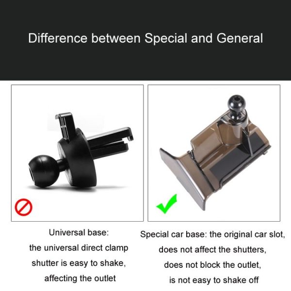 Tesla Car Air Outlet Clip Phone Holder Base, Model: 14-20 X Right + 16-21 S Right - Image 3
