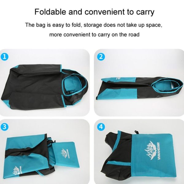 Vanaheimr Tote Shoulder Bag Outdoor Sports Handbag Waterproof Folding Hiking Travel Storage Bag (Orange) - Image 11