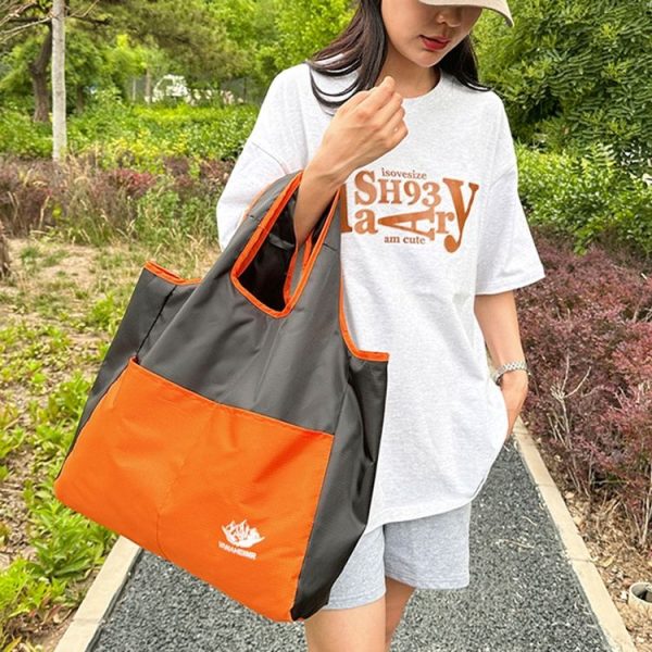 Vanaheimr Tote Shoulder Bag Outdoor Sports Handbag Waterproof Folding Hiking Travel Storage Bag (Orange) - Image 12