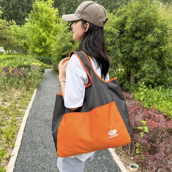 Vanaheimr Tote Shoulder Bag Outdoor Sports Handbag Waterproof Folding Hiking Travel Storage Bag (Orange) - Image 2