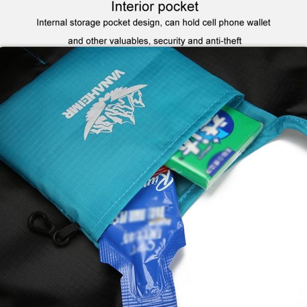 Vanaheimr Tote Shoulder Bag Outdoor Sports Handbag Waterproof Folding Hiking Travel Storage Bag (Orange) - Image 9