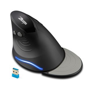 ZELOTES F17 6-buttons Vertical Grip Ergonomic Wireless Mouse (Black)