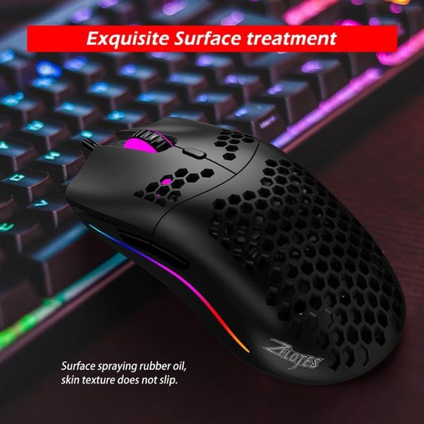 ZELOTES C7 7-buttons RGB Lighting Hollow Computer Office Wired Mouse (Black) - Image 11
