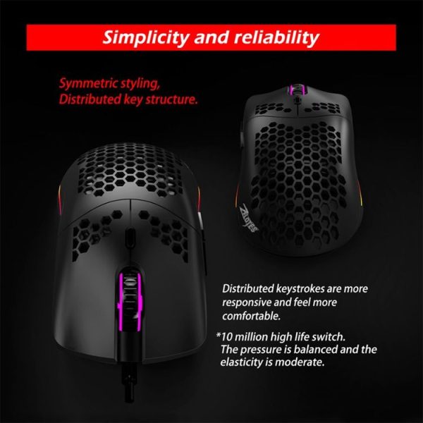 ZELOTES C7 7-buttons RGB Lighting Hollow Computer Office Wired Mouse (Black) - Image 13