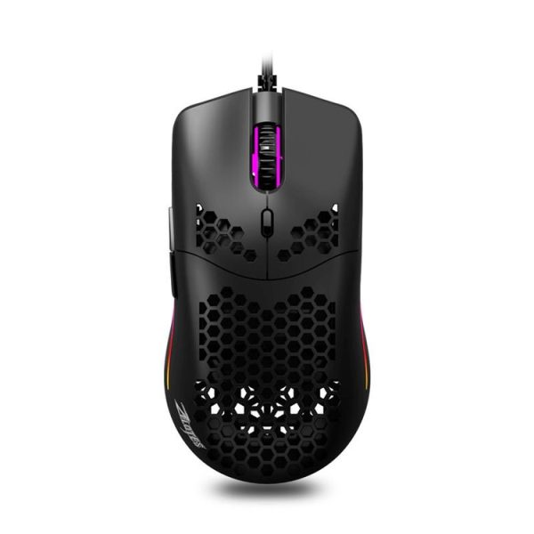 ZELOTES C7 7-buttons RGB Lighting Hollow Computer Office Wired Mouse (Black) - Image 2