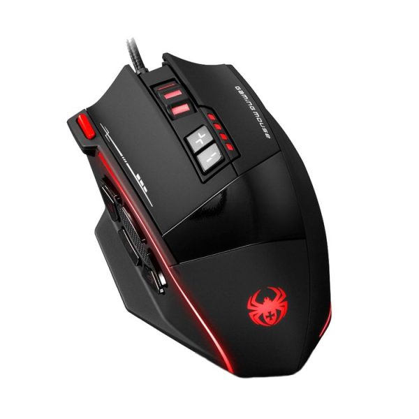 ZELOTES C19 12-Keys Ergonomic Programming Custom Wired Mouse (Black)
