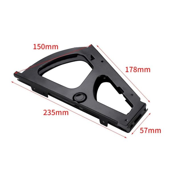 1pair Concealed Shoe Rack Cold Rolled Steel Flap Mounting Fittings, Style: Single Layer Black - Image 2