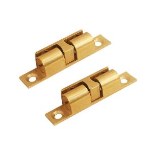 2pcs Cabinet Magnetic Spring Buckle Ball Door Sucker, Style: Small Gold
