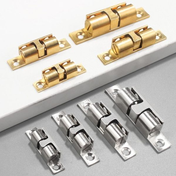2pcs Cabinet Magnetic Spring Buckle Ball Door Sucker, Style: Small Gold - Image 2