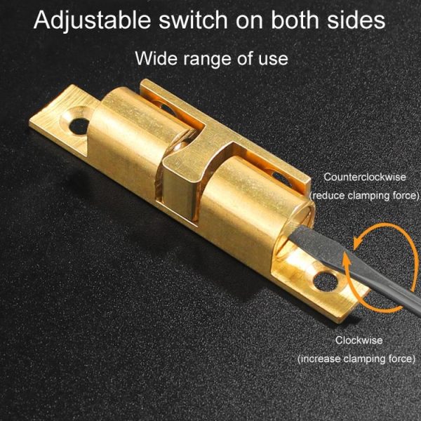 2pcs Cabinet Magnetic Spring Buckle Ball Door Sucker, Style: Small Gold - Image 7