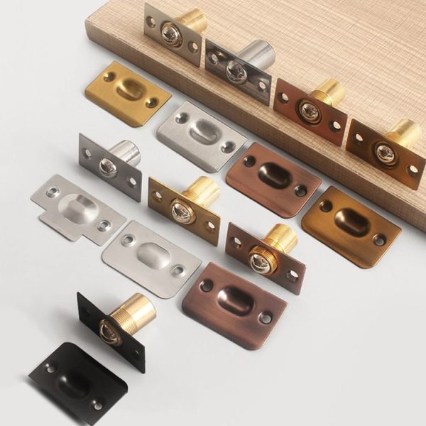 Household Stainless Steel And Copper Door Bumbler Lock, Color: Black - Image 2