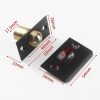 Household Stainless Steel And Copper Door Bumbler Lock, Color: Black - Image 3