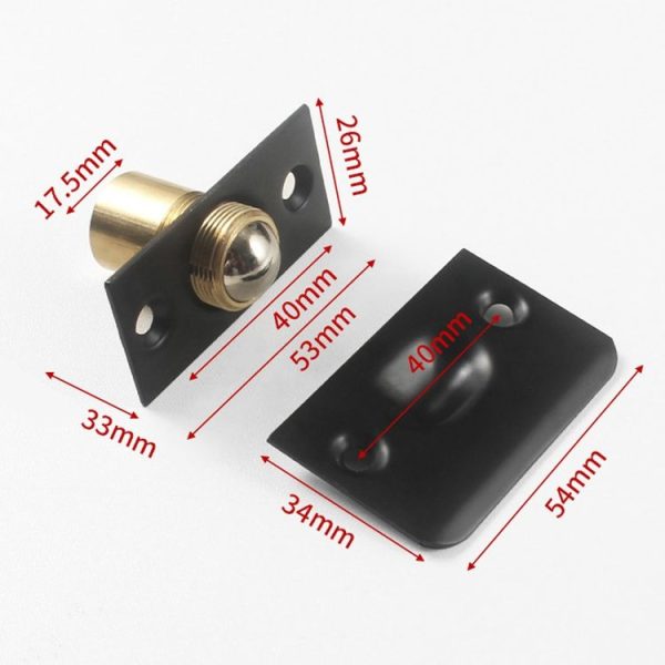 Household Stainless Steel And Copper Door Bumbler Lock, Color: Black - Image 3