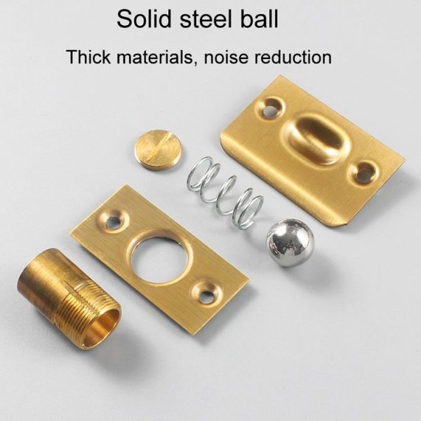 Household Stainless Steel And Copper Door Bumbler Lock, Color: Black - Image 4