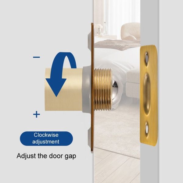 Household Stainless Steel And Copper Door Bumbler Lock, Color: Black - Image 7