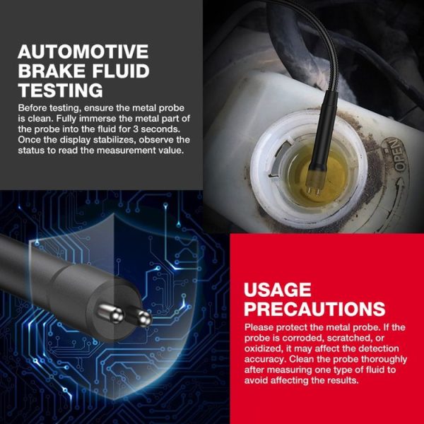 HABOTEST HT663L Motorcycle Vehicle Brake Fluid Moisture Detection Pen - Image 14