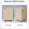 Home Office Desk Drawer Triple Connect File Cabinet Lock, Style: Front Black - Image 4