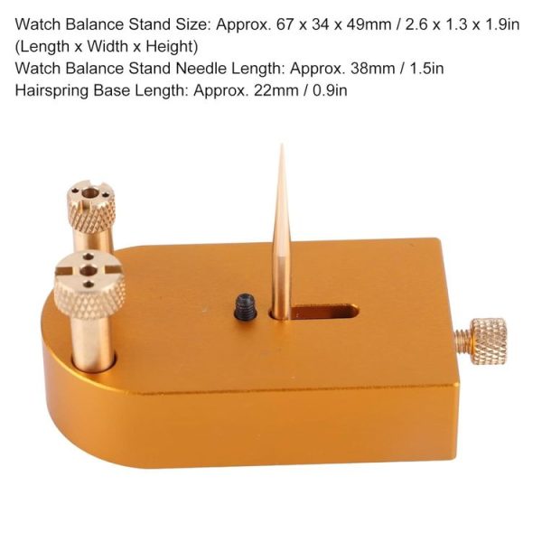 Square Metal Watch Hairspring Movement Balance Wheel Bracket (Copper) - Image 3