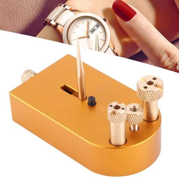 Square Metal Watch Hairspring Movement Balance Wheel Bracket (Copper) - Image 4