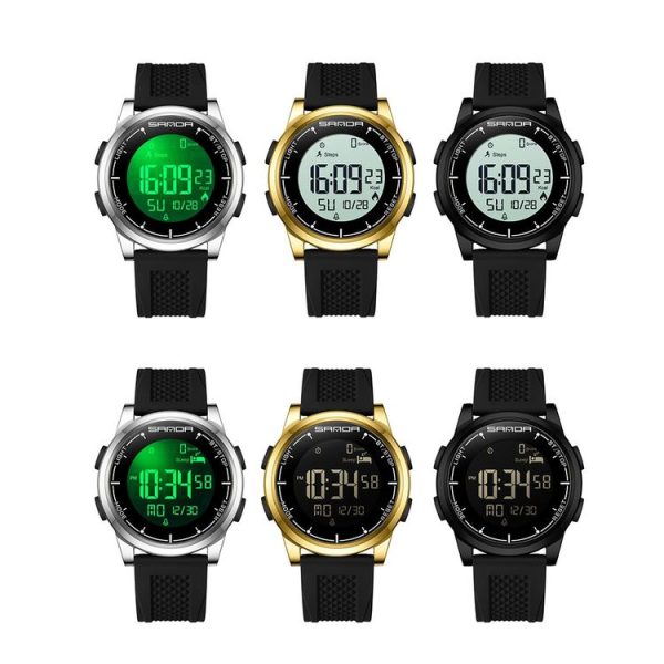 SANDA Student Sports Watch Calorie Counting Electronic Watch Sleep Monitoring Smart Watch (Black) - Image 2