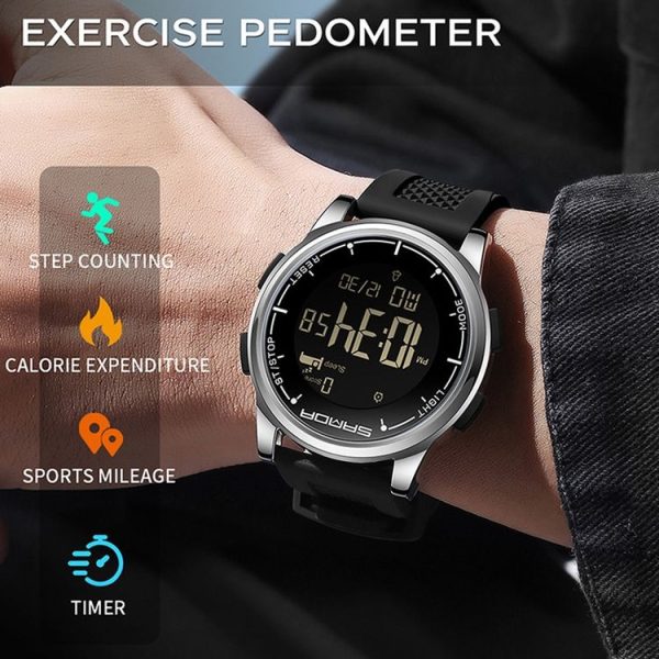 SANDA Student Sports Watch Calorie Counting Electronic Watch Sleep Monitoring Smart Watch (Black) - Image 5