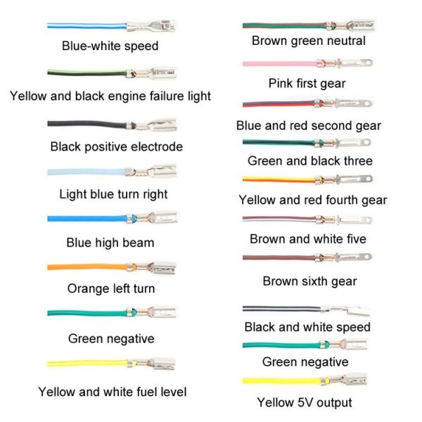 Motorcycle HD LCD Fuel Level Speed Electronic Instrument - Image 7