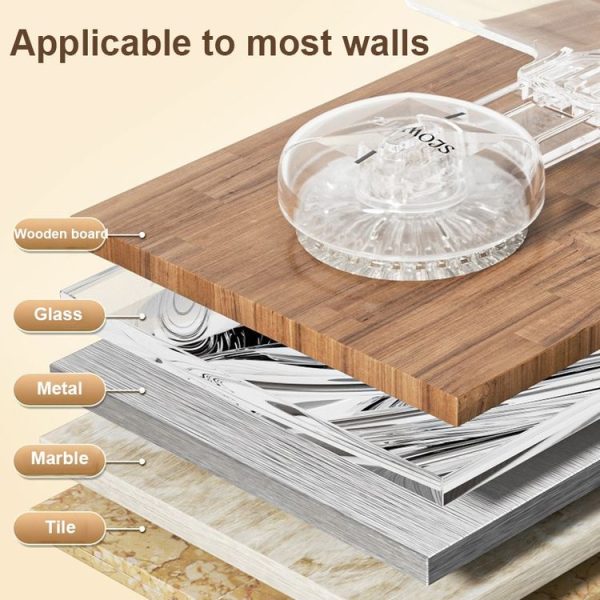 Multifunctional Household Suction Cup Hook Storage Rack Traceless Adhesive Hook (Transparent) - Image 7
