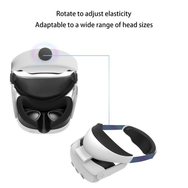Meta Quest 3 VR Helmet Retractable Head Strap Comfortable To Wear (White) - Image 5