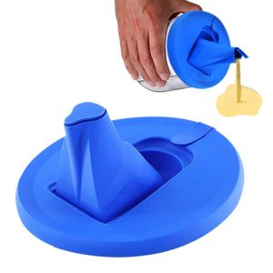 17cm TPR Foldable One Gallon Drip-proof Paint Bucket Lid (Blue)