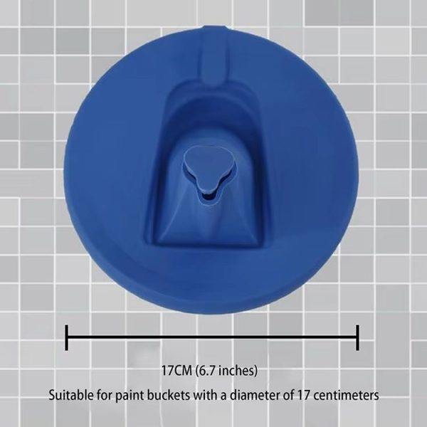 17cm TPR Foldable One Gallon Drip-proof Paint Bucket Lid (Blue) - Image 5