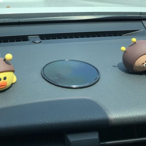 Vehicle Round Strong Sticky Non-slip PU Mat, Diameter: 12cm - Image 5