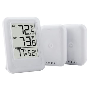 TS-FT0402 2-In-1 Home Wireless Digital Thermometer Wall-Mounted Greenhouse Thermometer (White)